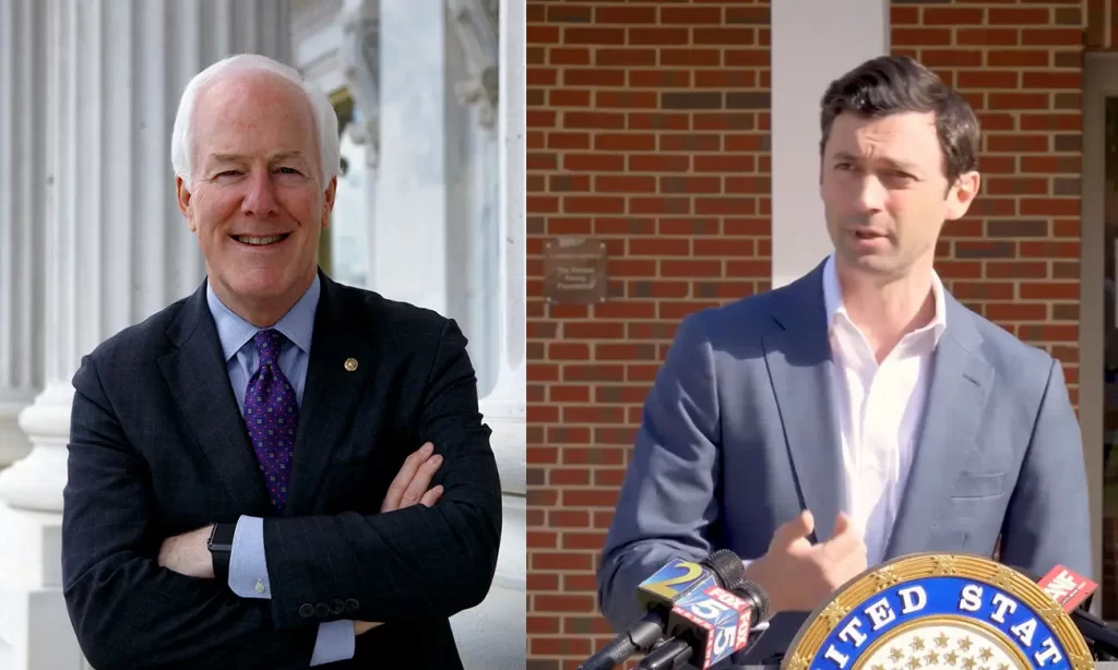 Senators John Cornyn and Jon Ossoff